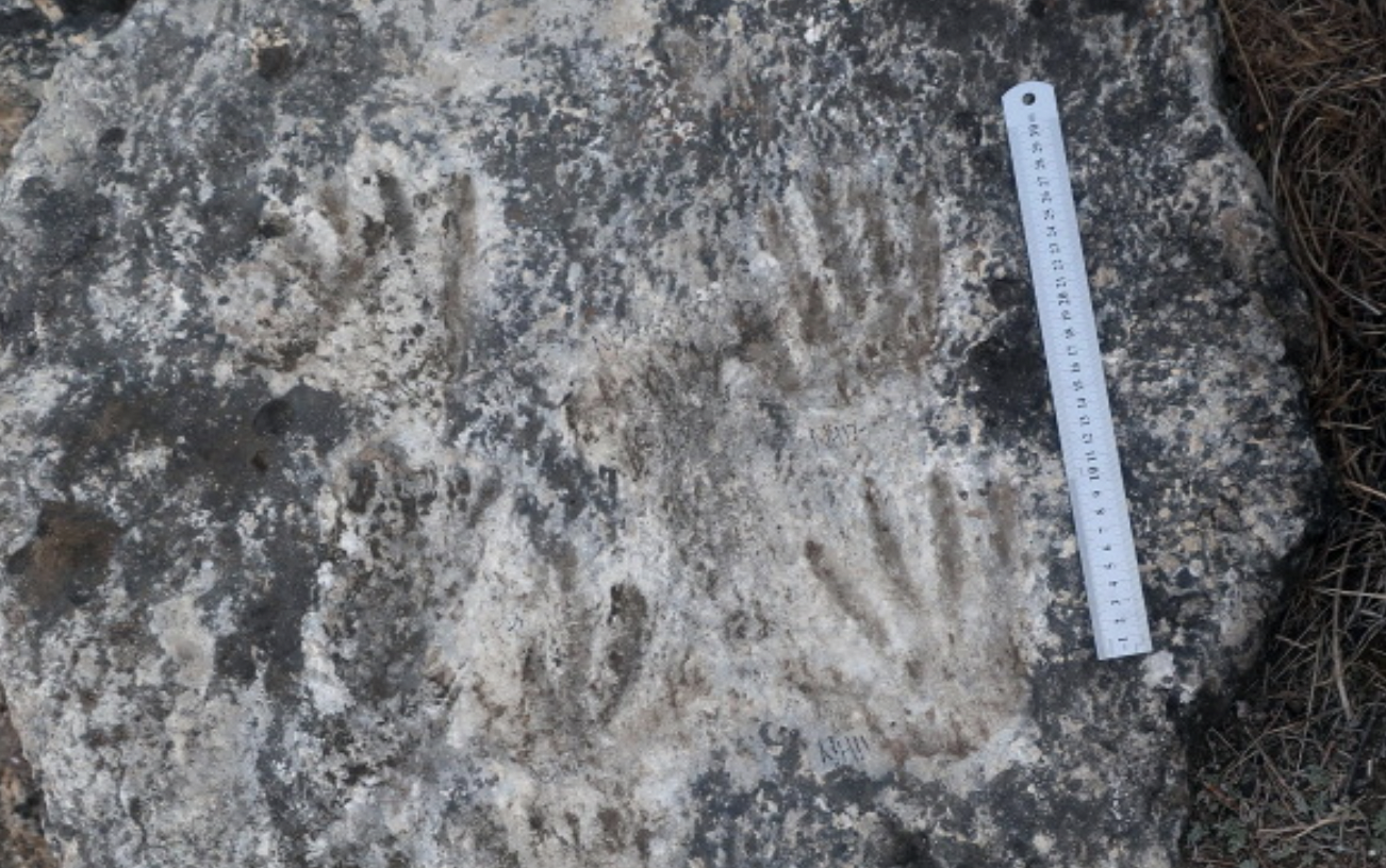 Archaeologists Discover 200,000-Year-Old Hand & Footprints That Could Be the World’s Earliest Cave Art